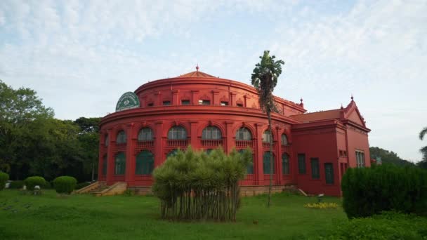 Bangalore Città Famosa Biblioteca Statale Edificio Traffico Strada Panorama India — Video Stock