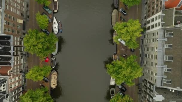 Zachód Słońca Amsterdam Centrum Lotnicze Panorama Holland — Wideo stockowe