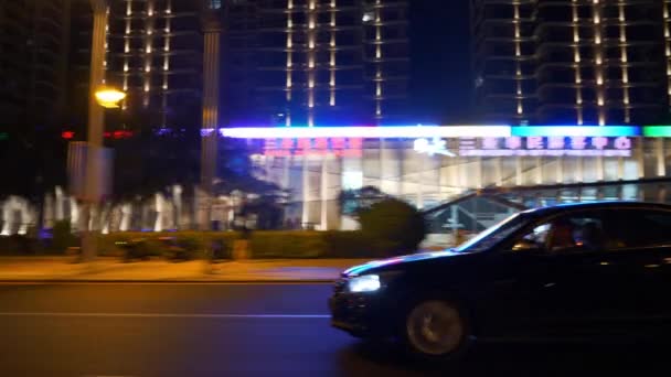 Sanya Çin Ekim 2018 Güneşli Bir Gün Sanya Şehir Trafik — Stok video