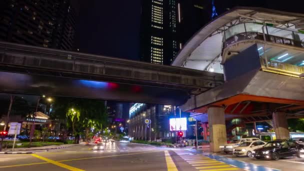 Kuala Lumpur Malaysia June 2019 Night Time Kuala Lumpur Downtown — Stock Video