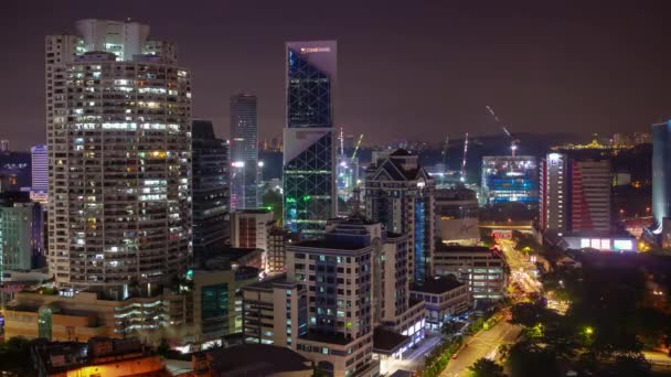 Kuala Lumpur Malaysia June 2019 Night Time Kuala Lumpur Downtown — ストック動画