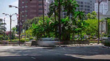 Kuala Lumpur, Malezya - 25 Haziran 2019: gündüz kuala lumpur şehir merkezi hava trafik panorama4k timelapse yaklaşık 25 Haziran 2019 kuala lumpur, malezya.