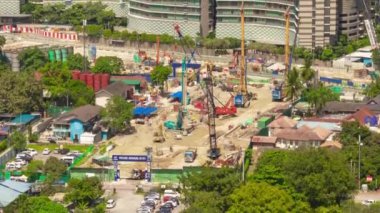 Kuala Lumpur, Malezya - 25 Eylül 2018: Kuala lumpur şehir merkezi havadan panorama 4k circa timelapse 25 2018 kuala lumpur, malaysia.r,  