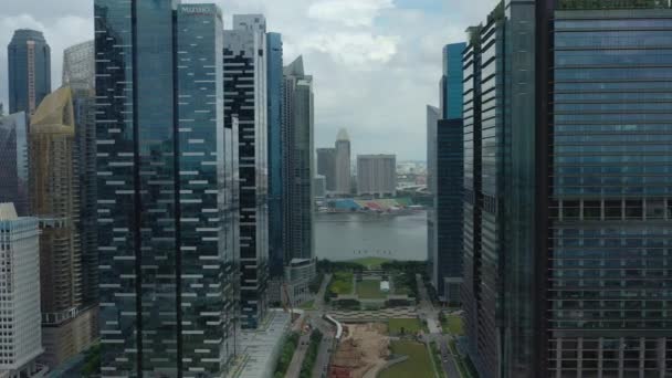 Singapore City China Town Market Aerial Topdown Panorama — Stock Video