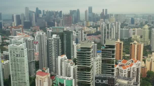 Heure Jour Singapour Ville Chine Marché Aérien Topdown Panorama — Video