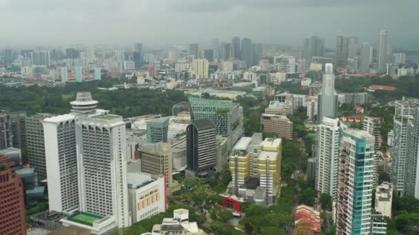 新加坡城市中国镇市场空中自上而下全景 — 图库视频影像