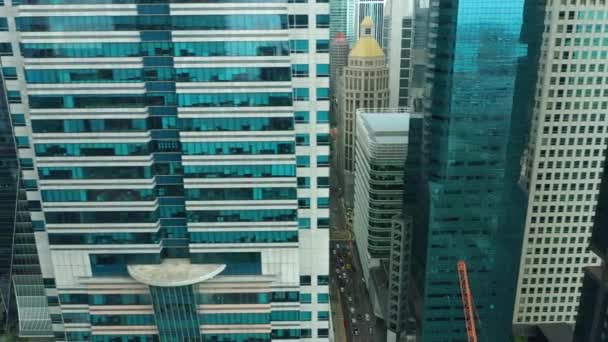 Tempo Giorno Singapore Città Cina Città Mercato Aereo Topdown Panorama — Video Stock