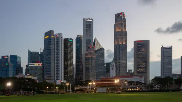 Singapore Februari 2019 Dag Tijd Singapore City Marina Bay Verkeer — Stockvideo