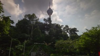kuala lumpur Klcc park balina gölet şehir Panoraması 4 k zaman sukut malaisia