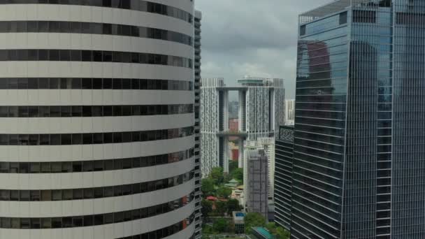 Dzień Singapur Miasto China Town Rynek Anteny Topdown Panorama — Wideo stockowe