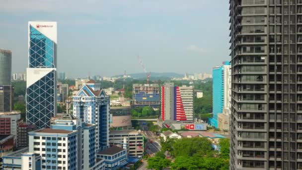 Kuala Lumpur Malaysia Juni 2019 Tageszeit Kuala Lumpur Innenstadt Luftaufnahme — Stockvideo