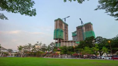 Kuala Lumpur, Malezya - 25 Haziran 2019: gündüz kuala lumpur şehir merkezi hava trafik panorama4k timelapse yaklaşık 25 Haziran 2019 kuala lumpur, malezya.