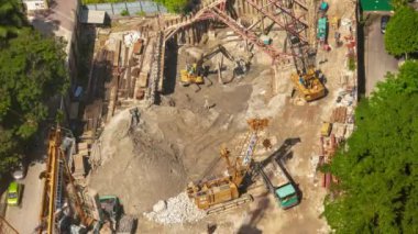 Kuala Lumpur, Malezya - 25 Eylül 2018: Kuala lumpur şehir merkezi havadan panorama 4k circa timelapse 25 2018 kuala lumpur, malaysia.r,  