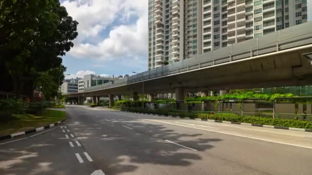 Singapore Februari 2019 Dag Singapore Stad Jachthaven Baai Verkeer Antenne — Stockvideo