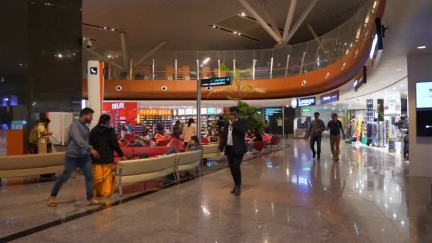 Bangalore City Famous Mall Salón Principal Interior Panorama India — Vídeo de stock