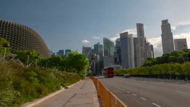 Singapore February 2019 Day Time Singapore City Marina Bay Traffic — Stock Video