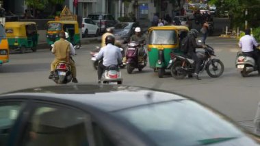gün zaman bangalore şehir trafik sokak hava panorama 4k Hindistan