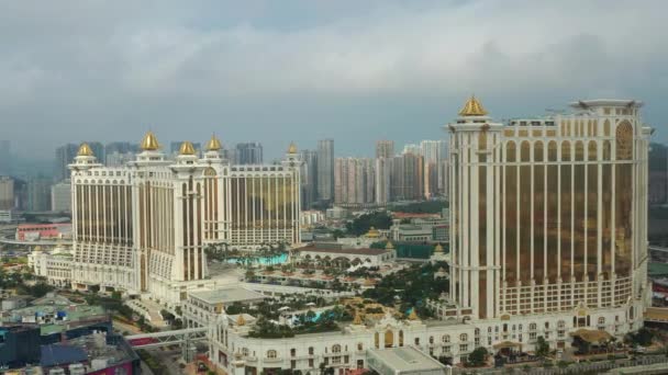 Macau Taipa Island Cityscape Panorama Footage China — Stock Video