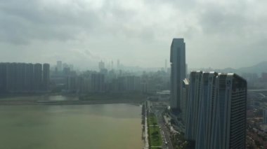 Macau taipa Adası cityscape panorama. 4 k görüntüleri Çin