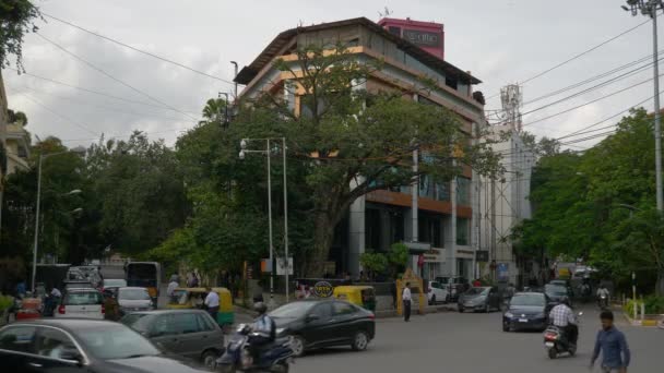 Día Tiempo Bangalore Ciudad Tráfico Calle Antena Panorama India — Vídeos de Stock