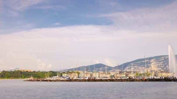Imágenes Del Panorama Urbano Ginebra Con Lago Suiza — Vídeo de stock