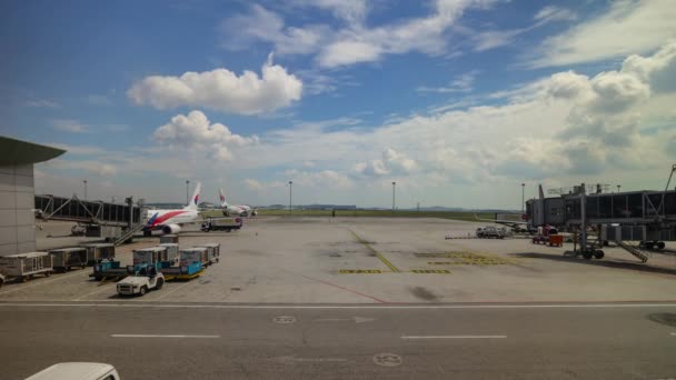 Thailand Samui Circa 2019 Közlekedés Repülőtéren Nappal Idő Lejárta — Stock videók
