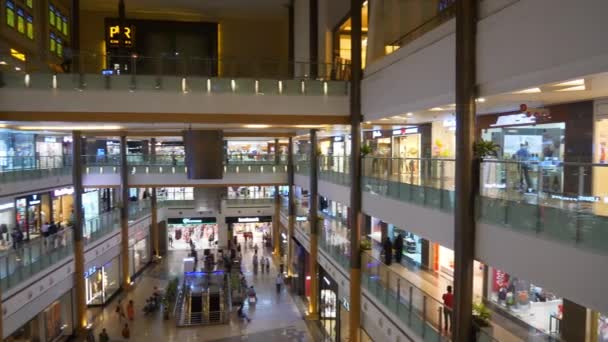 Bangalore City Famous Mall Salón Principal Interior Panorama India — Vídeos de Stock