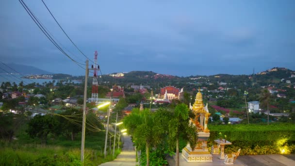 Samui Wyspa Miasto Krajobraz Powietrzny Panorama Tajlandia — Wideo stockowe
