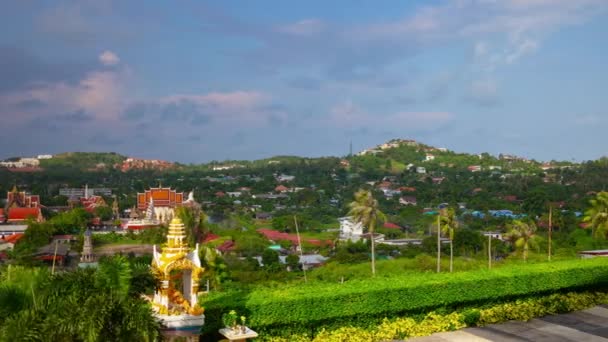 Samui Stadslandskap Antenn Panorama Thailand — Stockvideo