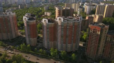 Moskova şehir manzarası trafik manzarası