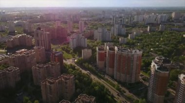 Moskova şehir manzarası trafik manzarası