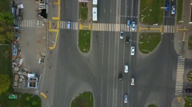 Moskova şehir manzarası trafik manzarası