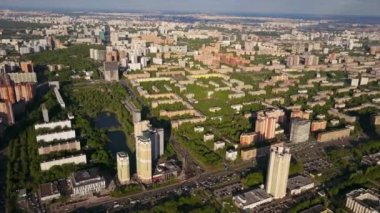 Moskova şehir manzarası trafik manzarası