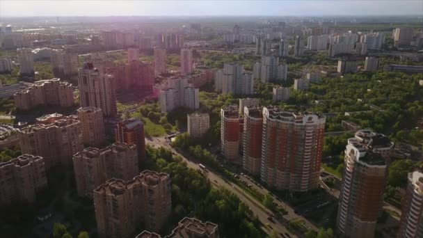 Moscow cityscape panorama de tráfego — Vídeo de Stock