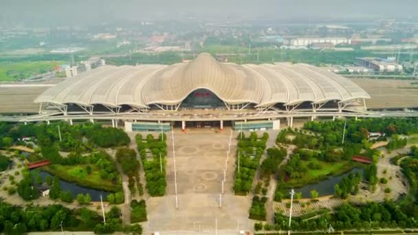 Järnvägsstation Wuhan Stad Kina Time Lapse — Stockvideo