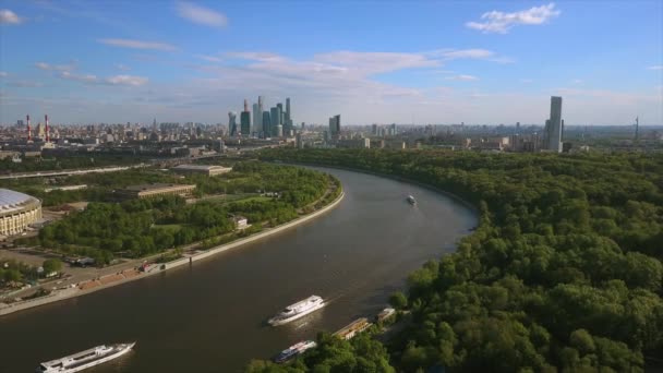 Moskova nehri manzarası — Stok video