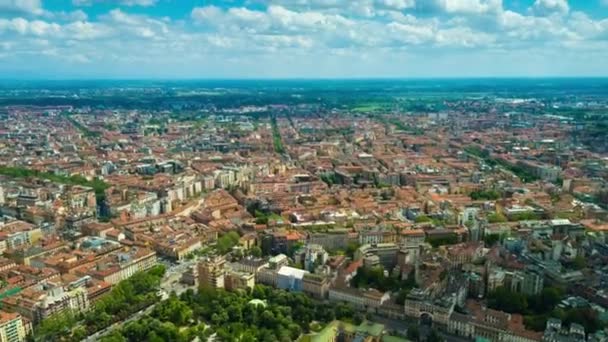 Timelapse Imágenes Del Panorama Urbano Milán Durante Día Italia — Vídeo de stock
