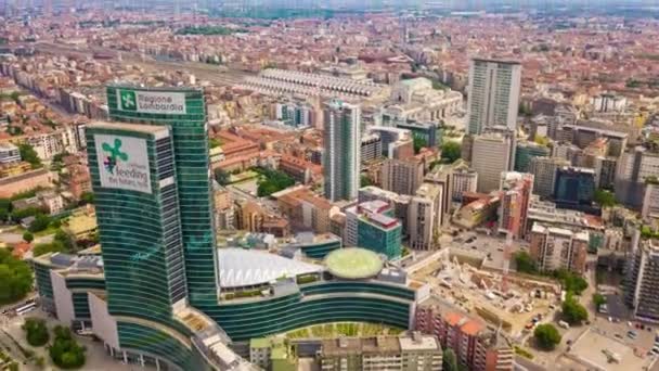 Timelapse Imágenes Del Panorama Urbano Milán Durante Día Italia — Vídeos de Stock