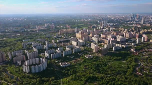 Moscow cityscape πανόραμα κυκλοφορίας — Αρχείο Βίντεο