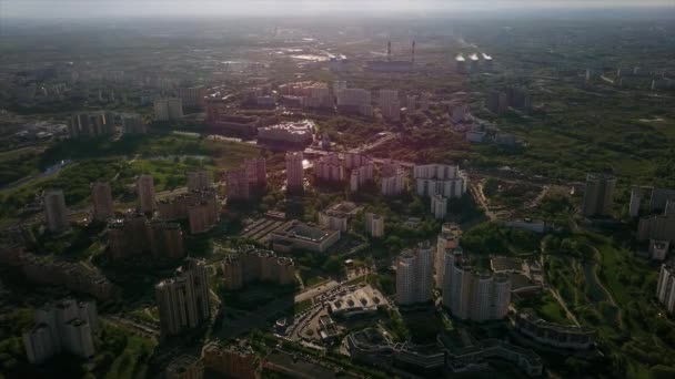 Moscow cityscape πανόραμα κυκλοφορίας — Αρχείο Βίντεο