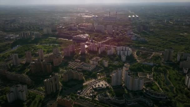 Paysage urbain moscou panorama de la circulation — Video