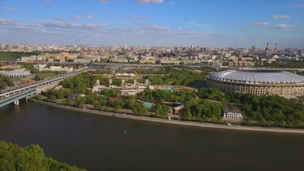 Moskoe rivierpanorama — Stockvideo