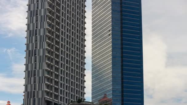Jakarta Indonesia March 2020 Jakarta City Skyline Modern Office Buildings — Stock Video