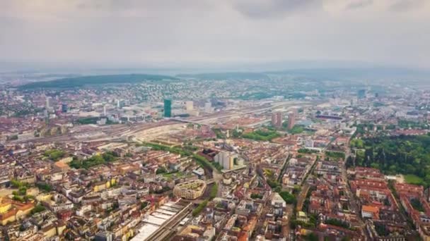 Dag Tid Bilder Zürich Stadsbild Panorama Schweiz — Stockvideo