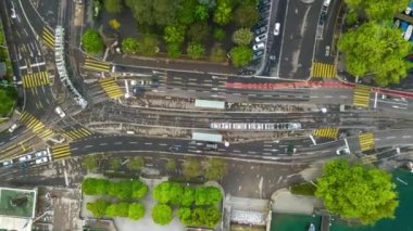 4k Zürih trafik manzarası görüntüsü, İsviçre  