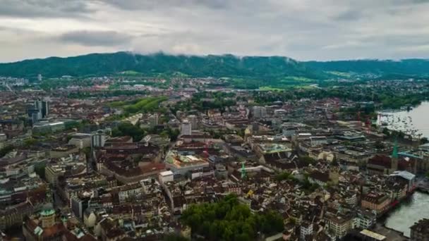 Gün Zürih Şehir Manzarası Görüntüsü Sviçre — Stok video