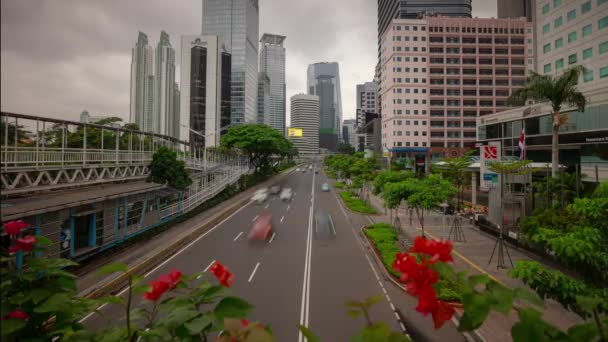 Jakarta Indonesia Marzo 2020 Yakarta Day Time City Traffic Aerial — Vídeo de stock