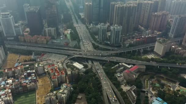 Dia Tempo Guangzhou Paisagem Urbana Industrial Panorama Aéreo Imagens China — Vídeo de Stock