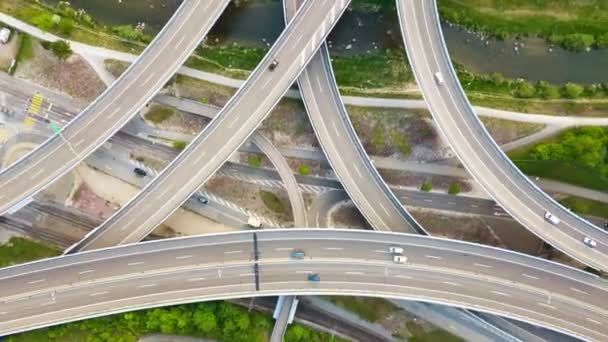 Beelden Van Zürich Verkeer Stadsgezicht Panorama Zwitserland — Stockvideo