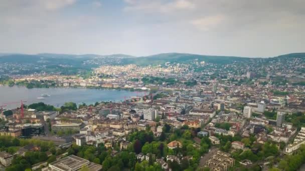 Кілометражних Кадрах Цюрихської Цитарної Панорами Швейцарія — стокове відео